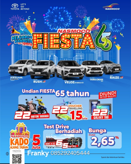 Promo Nasmoco Fiesta 65th - Promo Toyota Purbalingga 2026